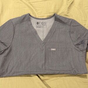 Figs Charcoal V-Neck Men's Shirt